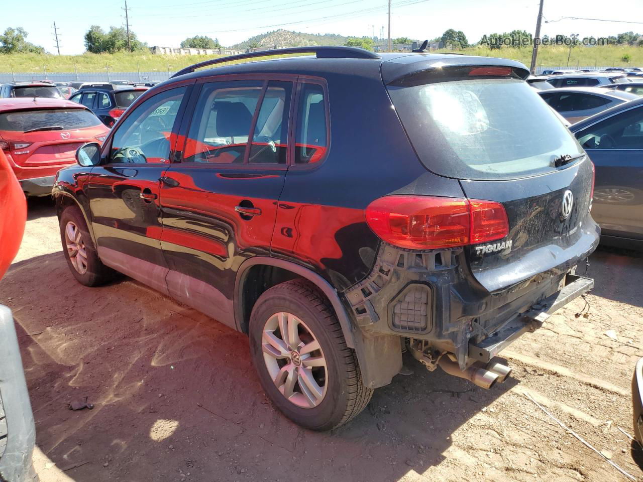 2016 Volkswagen Tiguan S Black vin: WVGBV7AX7GW006346