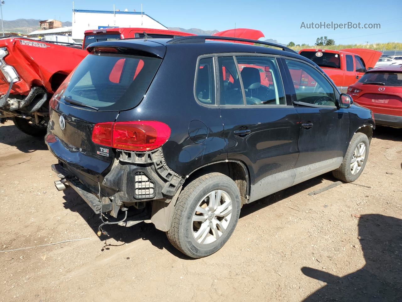 2016 Volkswagen Tiguan S Black vin: WVGBV7AX7GW006346