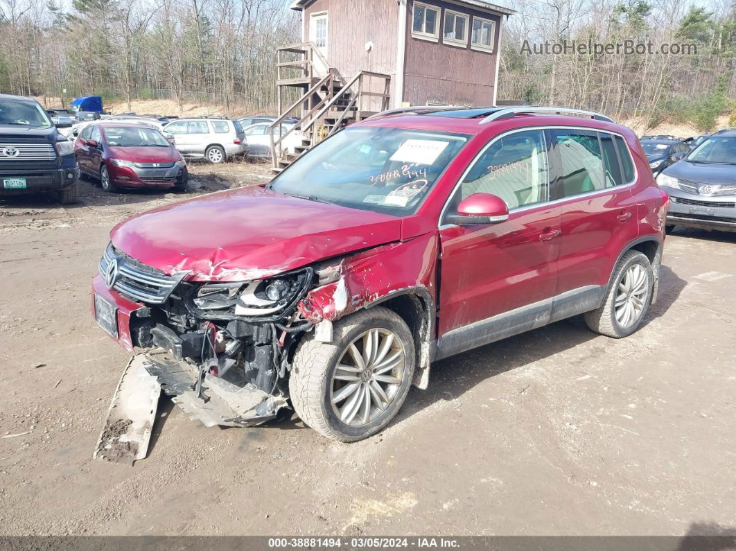 2016 Volkswagen Tiguan Se Red vin: WVGBV7AX7GW047804