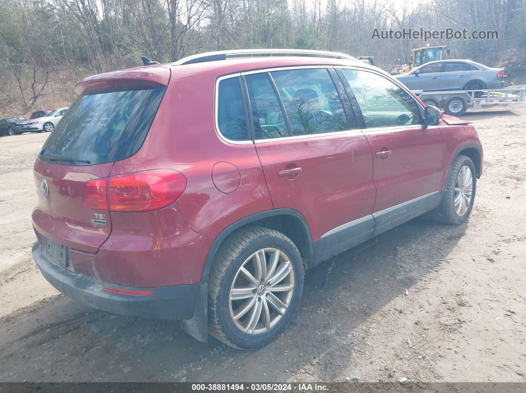 2016 Volkswagen Tiguan Se Red vin: WVGBV7AX7GW047804