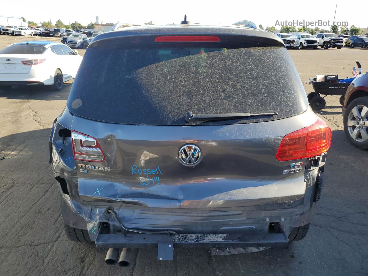 2016 Volkswagen Tiguan S Gray vin: WVGBV7AX7GW516843