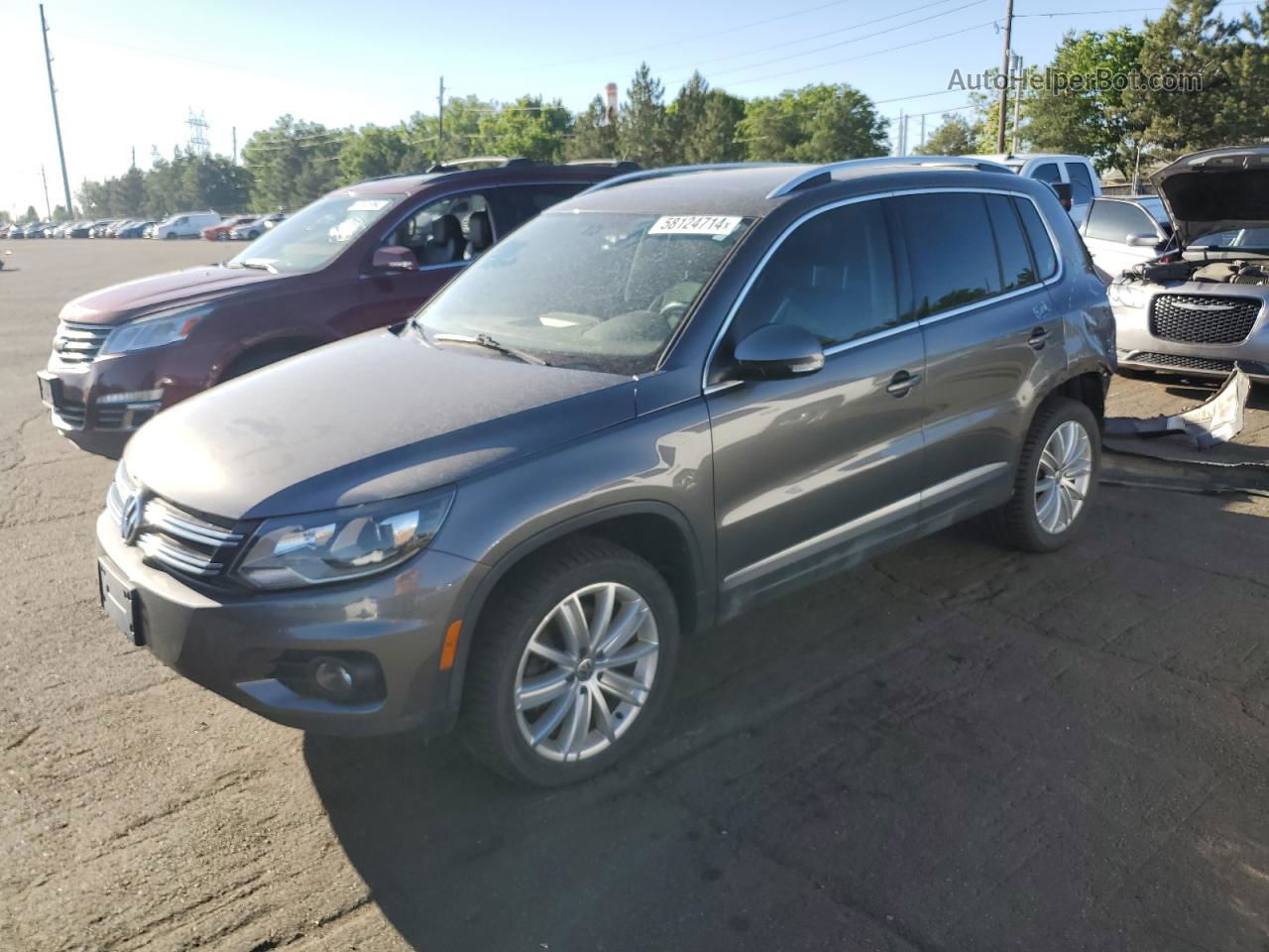 2016 Volkswagen Tiguan S Gray vin: WVGBV7AX7GW516843