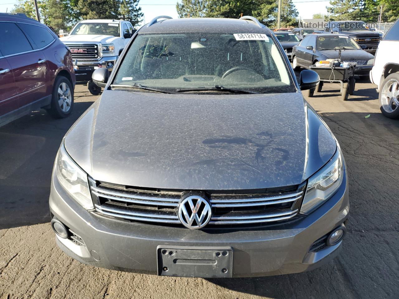 2016 Volkswagen Tiguan S Gray vin: WVGBV7AX7GW516843