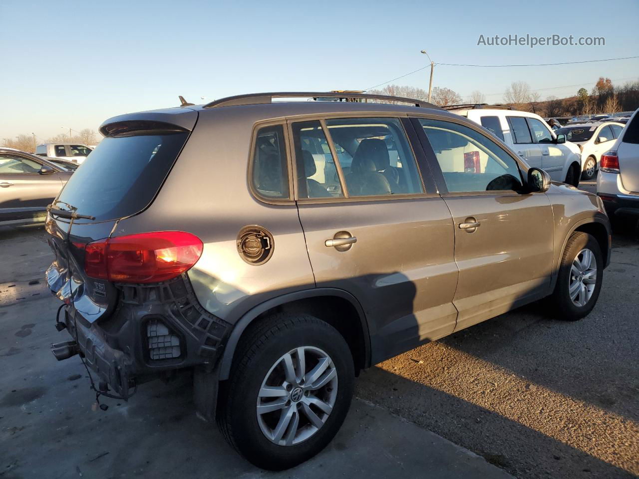 2016 Volkswagen Tiguan S Gray vin: WVGBV7AX7GW560468