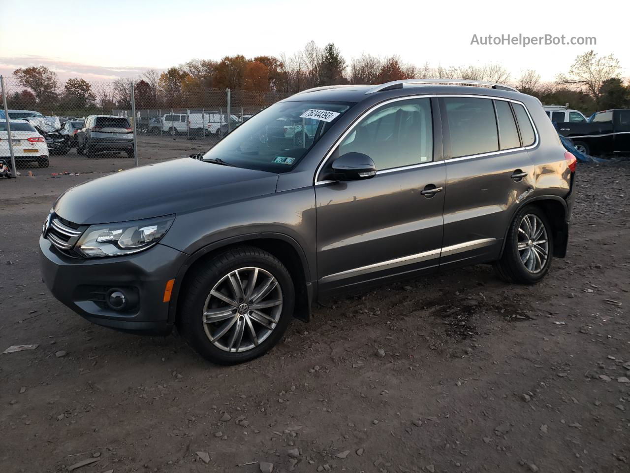 2016 Volkswagen Tiguan S Gray vin: WVGBV7AX7GW581112