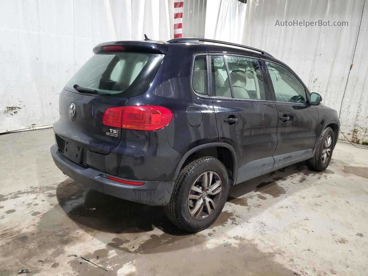 2016 Volkswagen Tiguan S Black vin: WVGBV7AX7GW586987