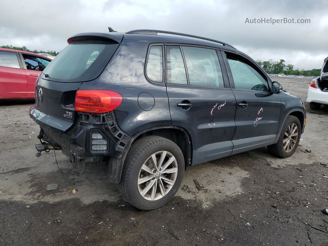 2017 Volkswagen Tiguan S Black vin: WVGBV7AX7HK045141