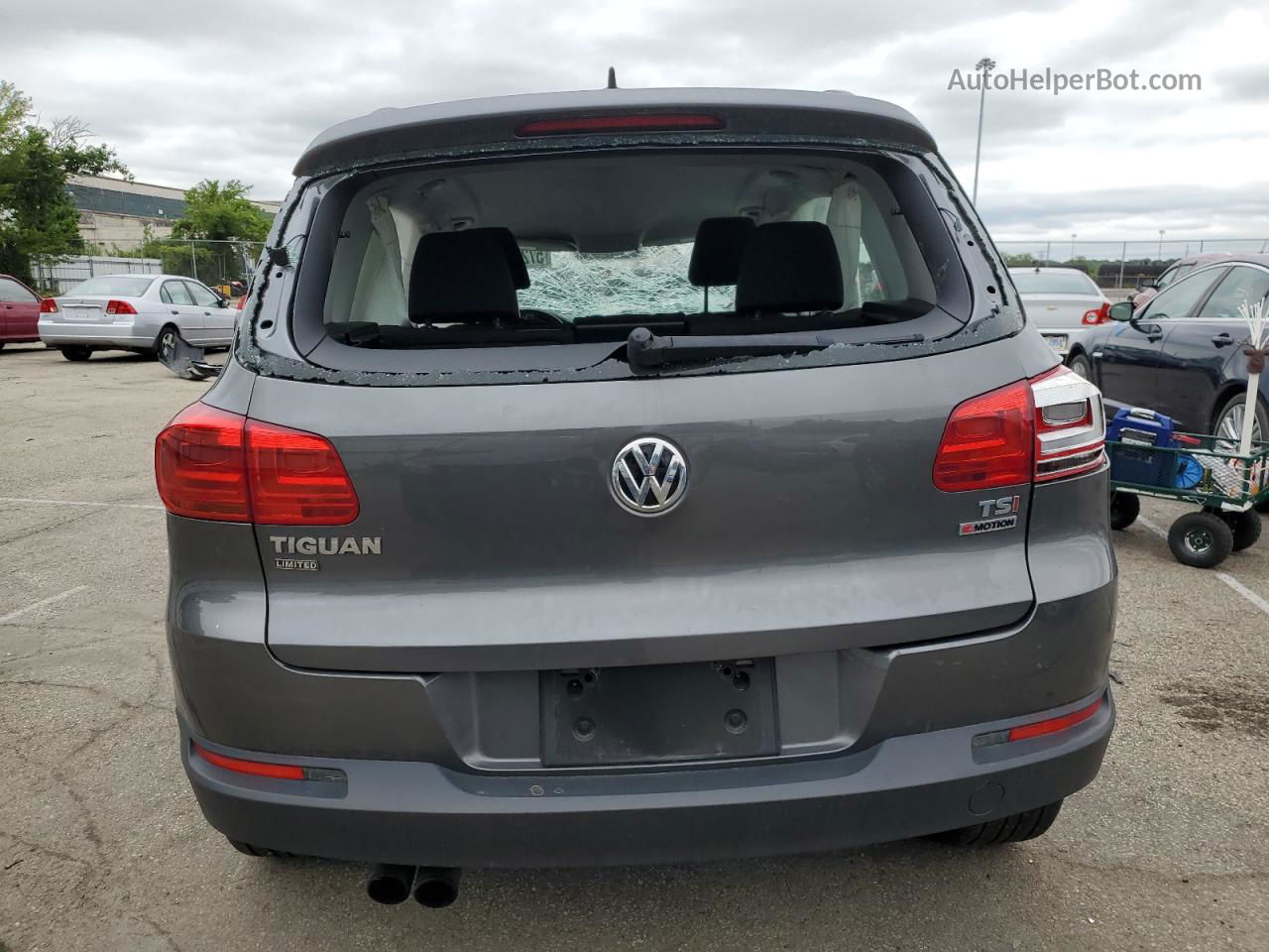 2017 Volkswagen Tiguan S Серый vin: WVGBV7AX7HK045298