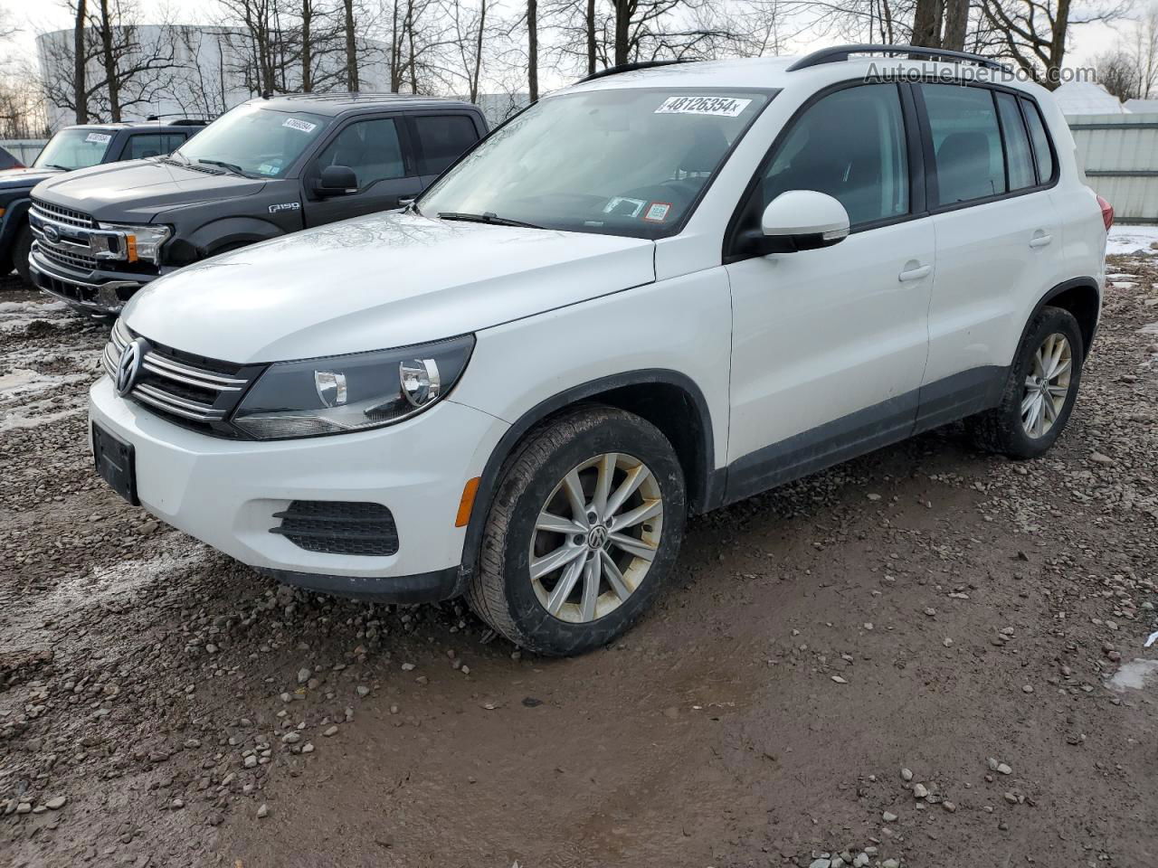 2017 Volkswagen Tiguan S White vin: WVGBV7AX7HK045849