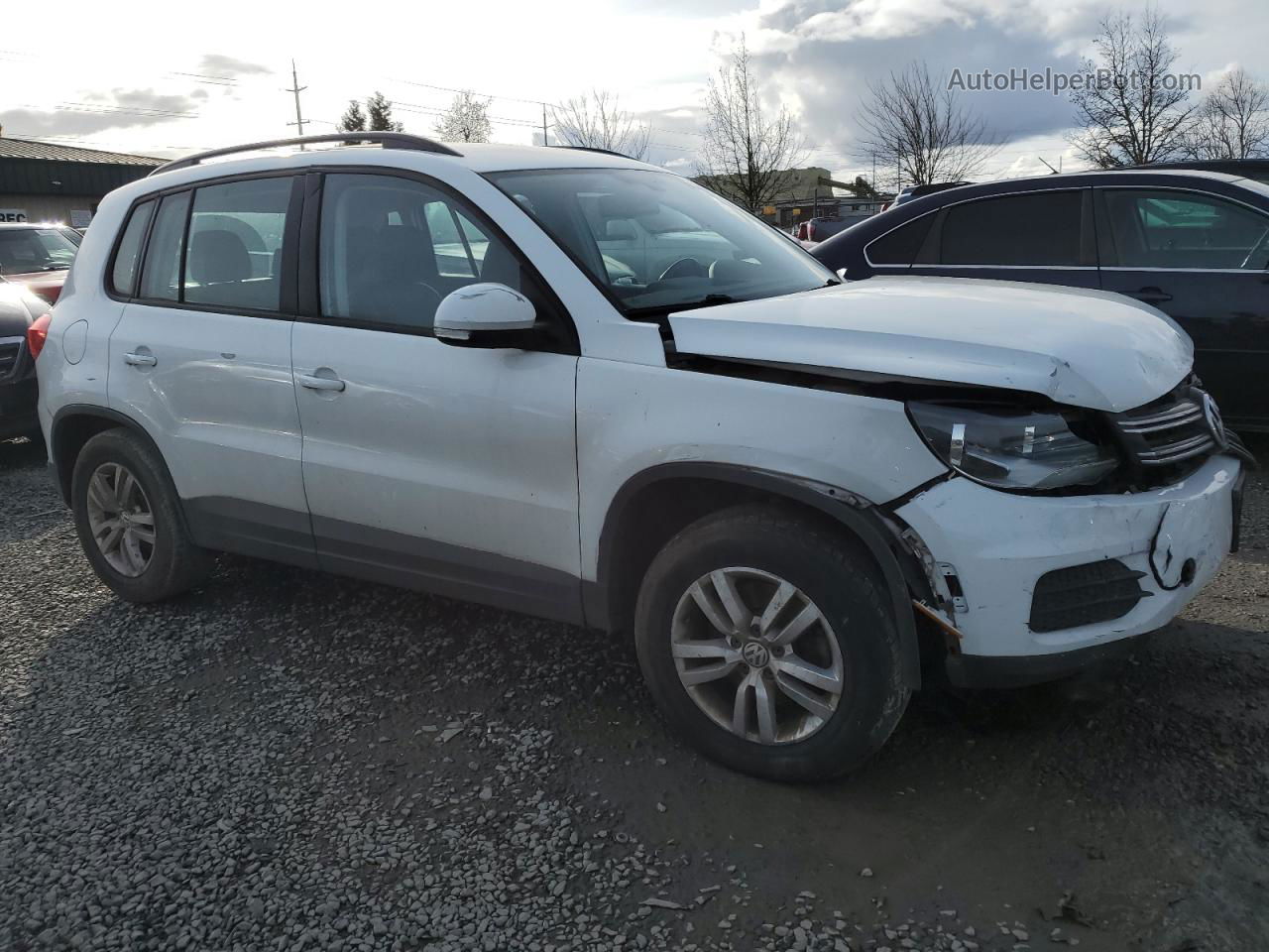 2017 Volkswagen Tiguan S Белый vin: WVGBV7AX7HW512678