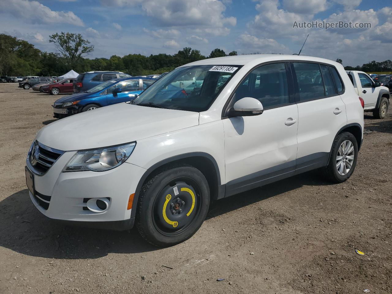 2010 Volkswagen Tiguan Se White vin: WVGBV7AX8AW522075