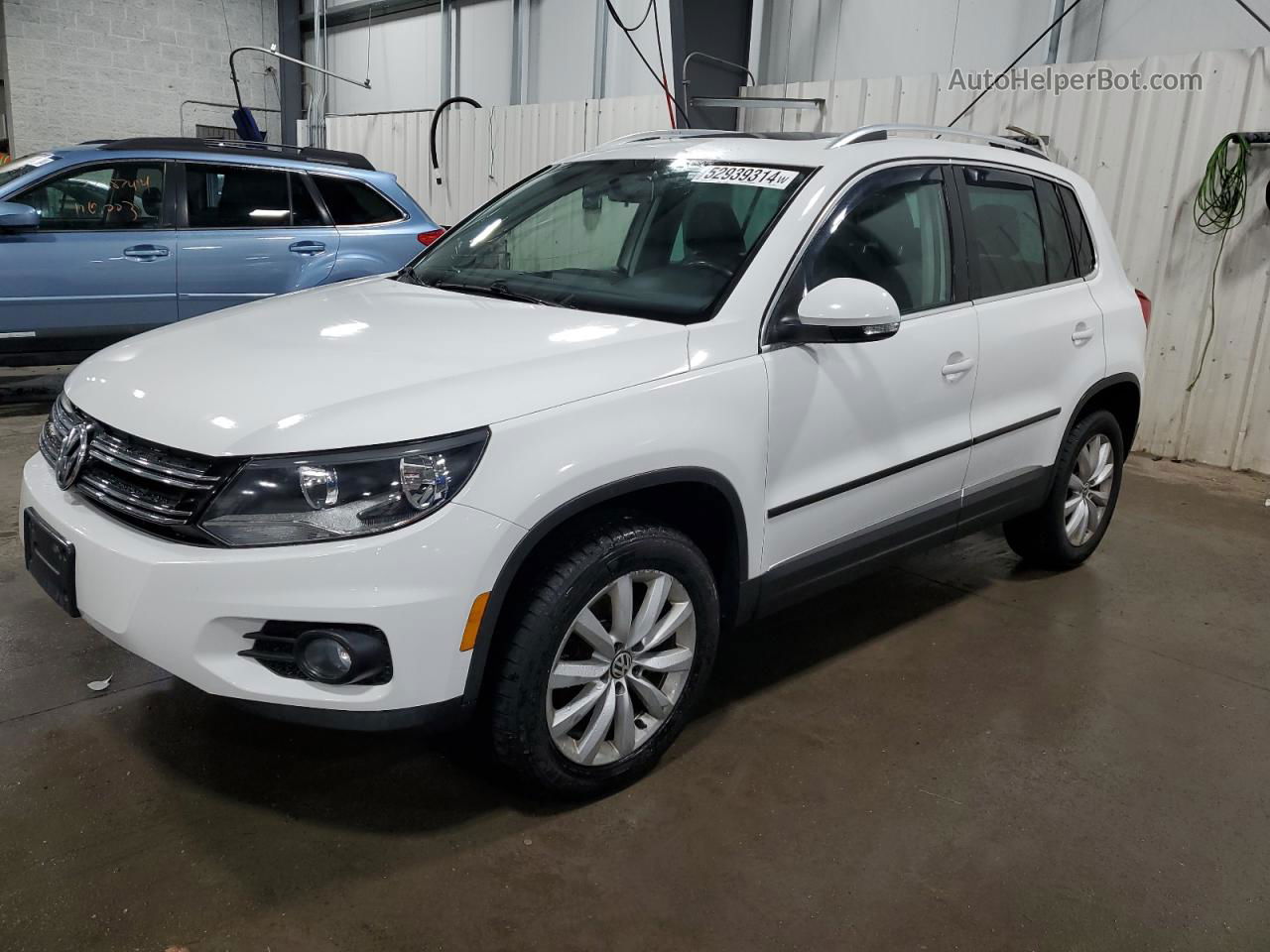 2013 Volkswagen Tiguan S White vin: WVGBV7AX8DW527877