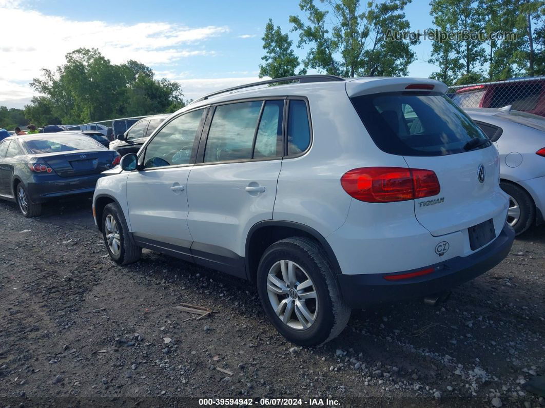 2016 Volkswagen Tiguan S Белый vin: WVGBV7AX8GK000241