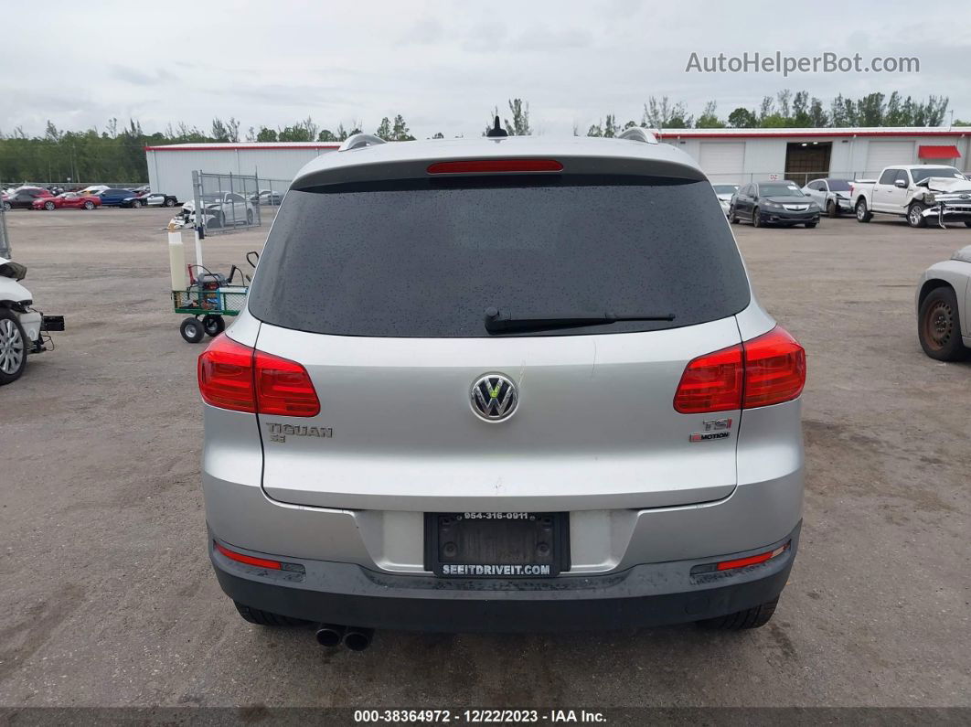 2016 Volkswagen Tiguan Se Silver vin: WVGBV7AX8GW502501