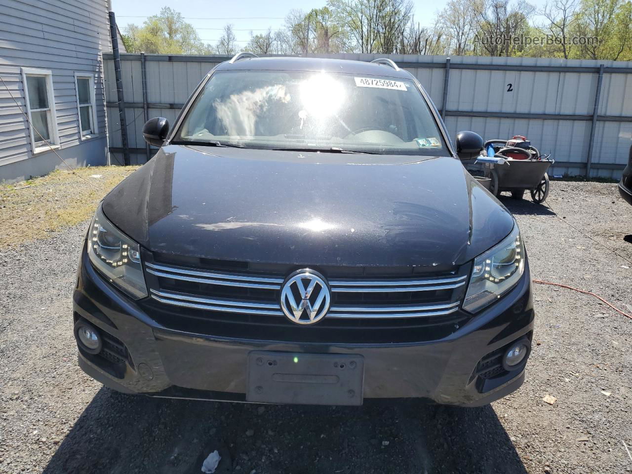 2016 Volkswagen Tiguan S Black vin: WVGBV7AX8GW518875