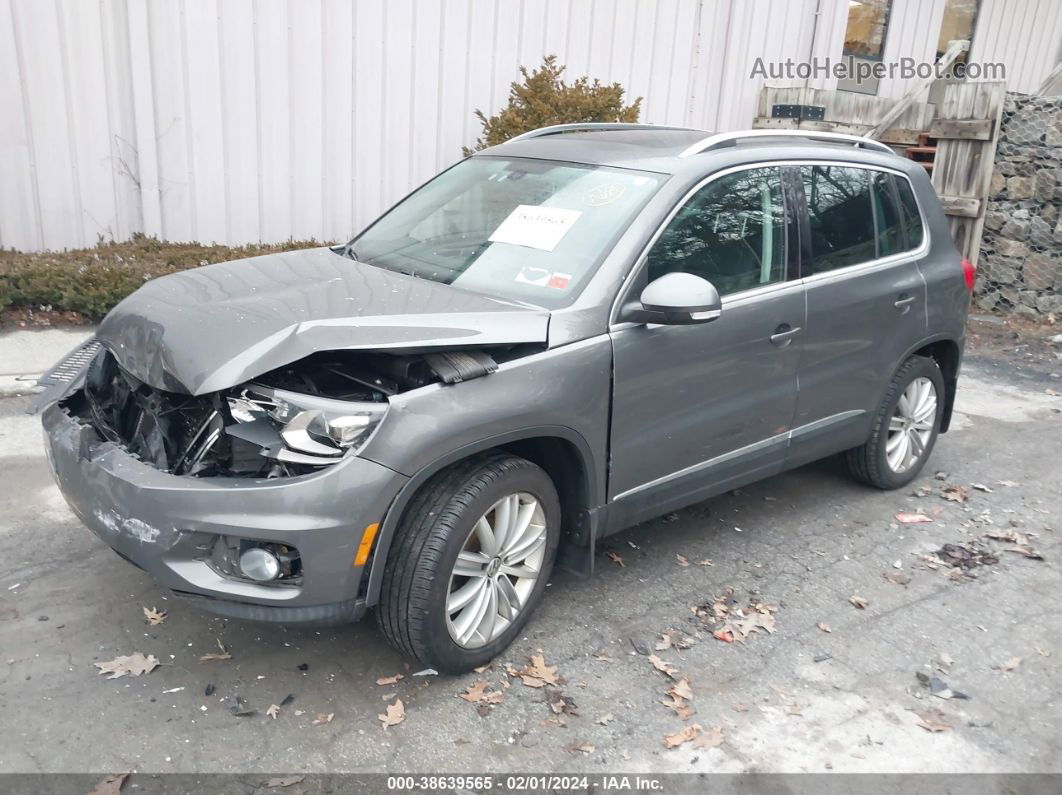 2016 Volkswagen Tiguan Se Gray vin: WVGBV7AX8GW537121