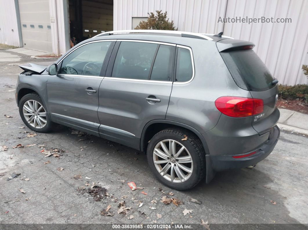 2016 Volkswagen Tiguan Se Gray vin: WVGBV7AX8GW537121