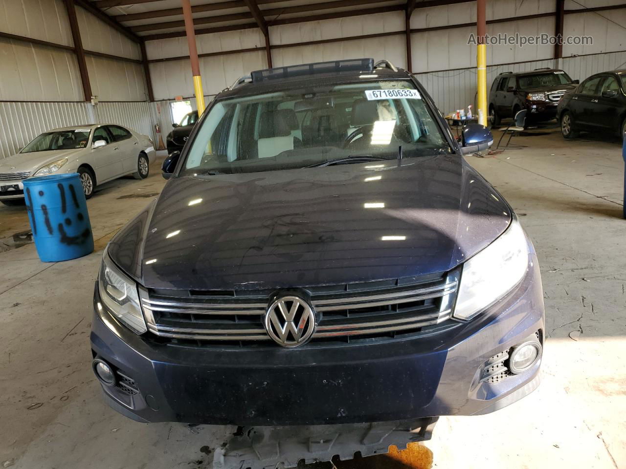 2016 Volkswagen Tiguan S Синий vin: WVGBV7AX8GW584231