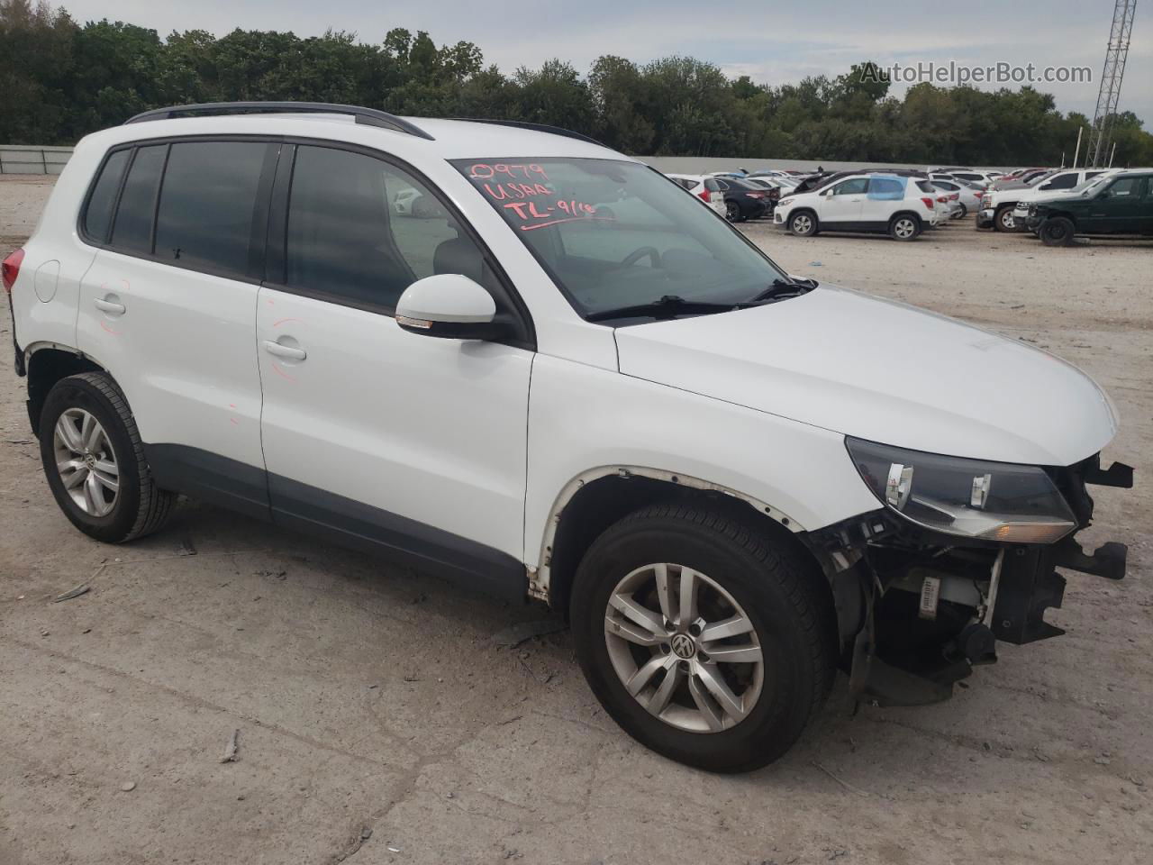 2017 Volkswagen Tiguan S White vin: WVGBV7AX8HK004968