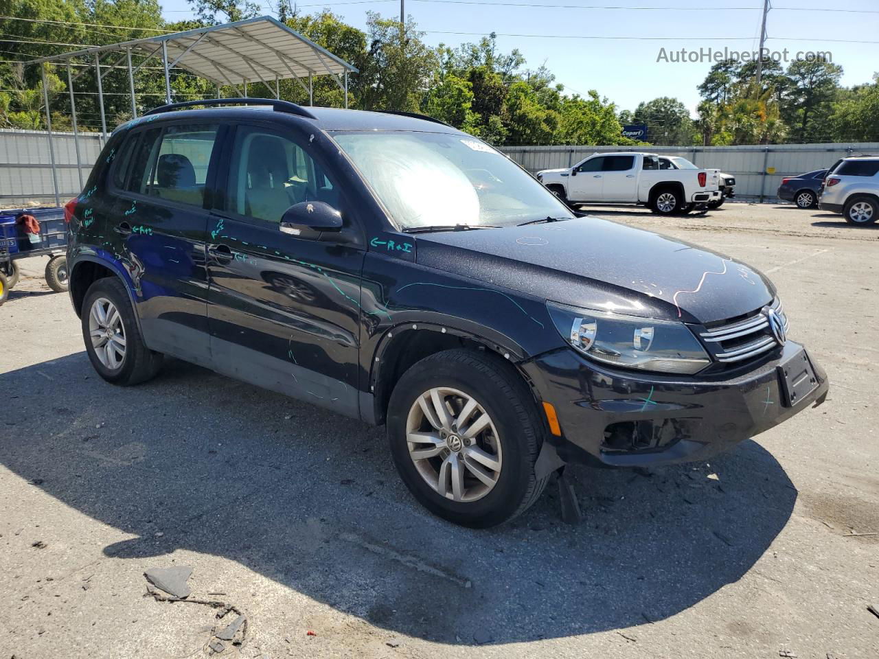 2017 Volkswagen Tiguan S Black vin: WVGBV7AX8HK013427