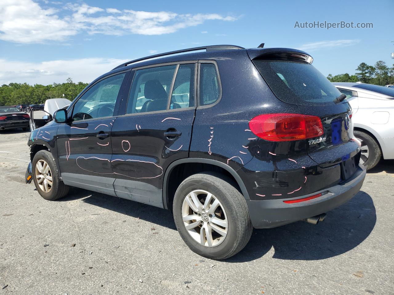 2017 Volkswagen Tiguan S Black vin: WVGBV7AX8HK013427