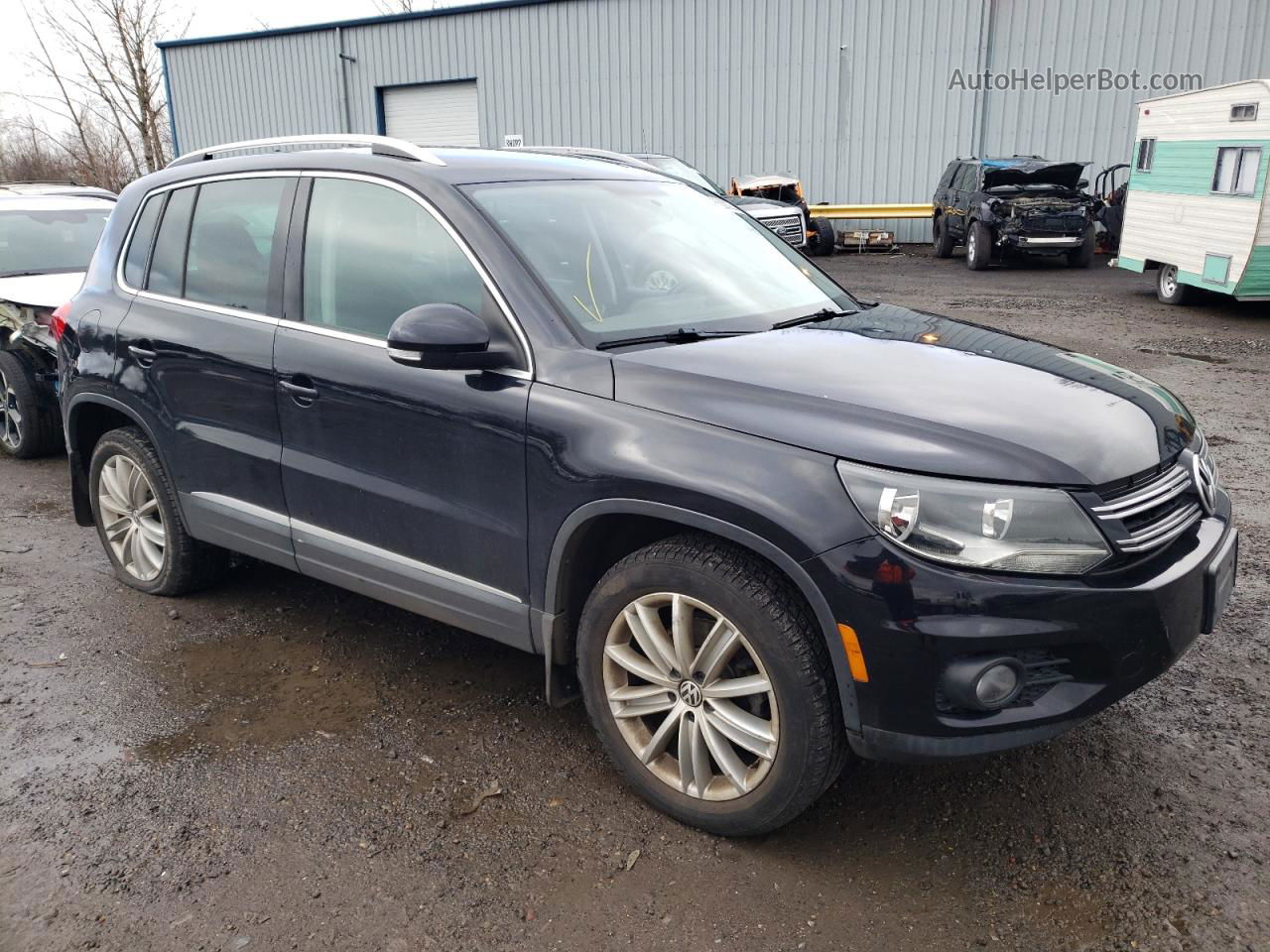 2013 Volkswagen Tiguan S Black vin: WVGBV7AX9DW540024