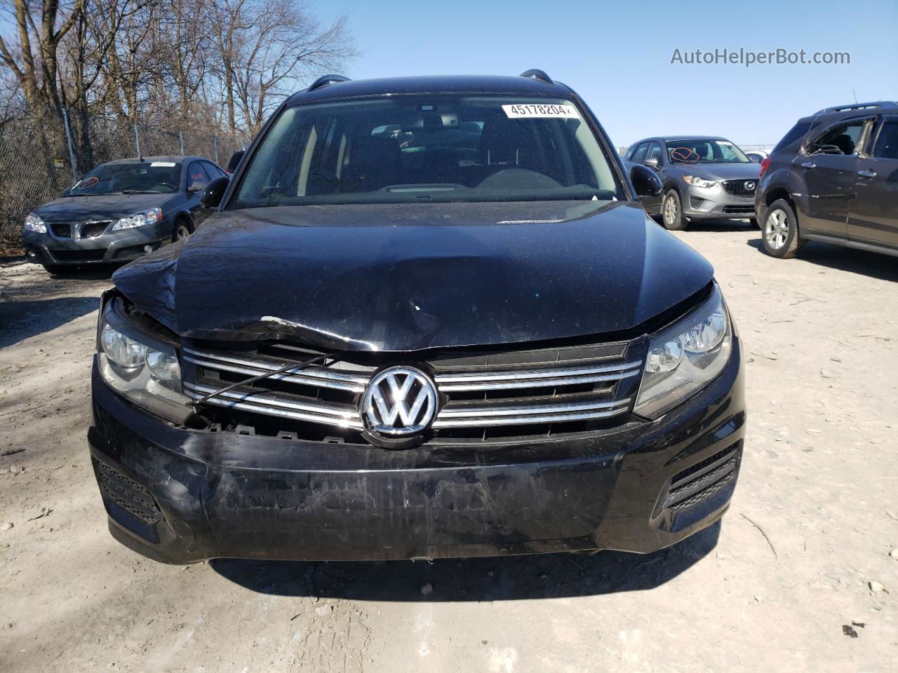 2016 Volkswagen Tiguan S Черный vin: WVGBV7AX9GW066256