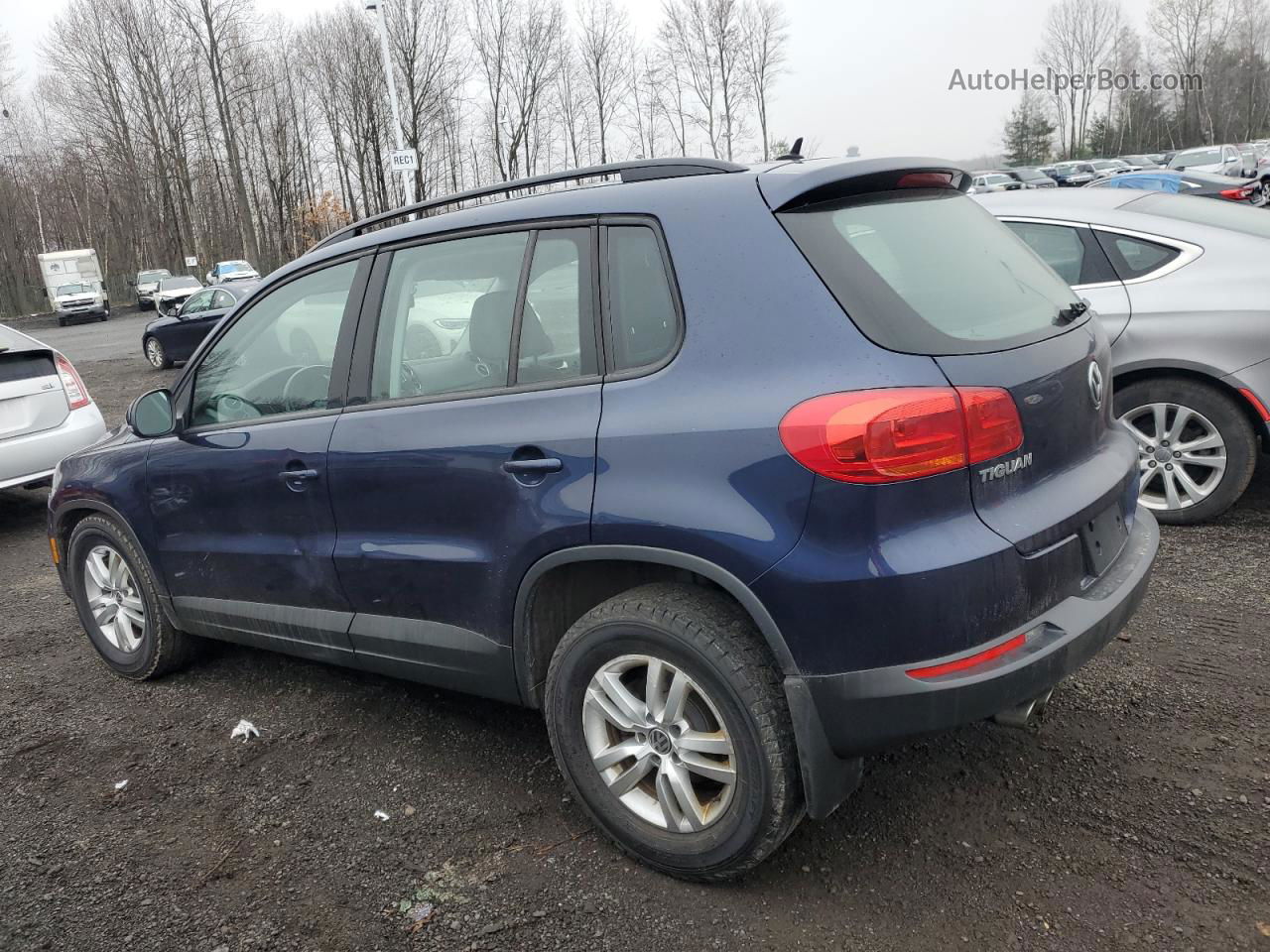 2016 Volkswagen Tiguan S Blue vin: WVGBV7AX9GW579250