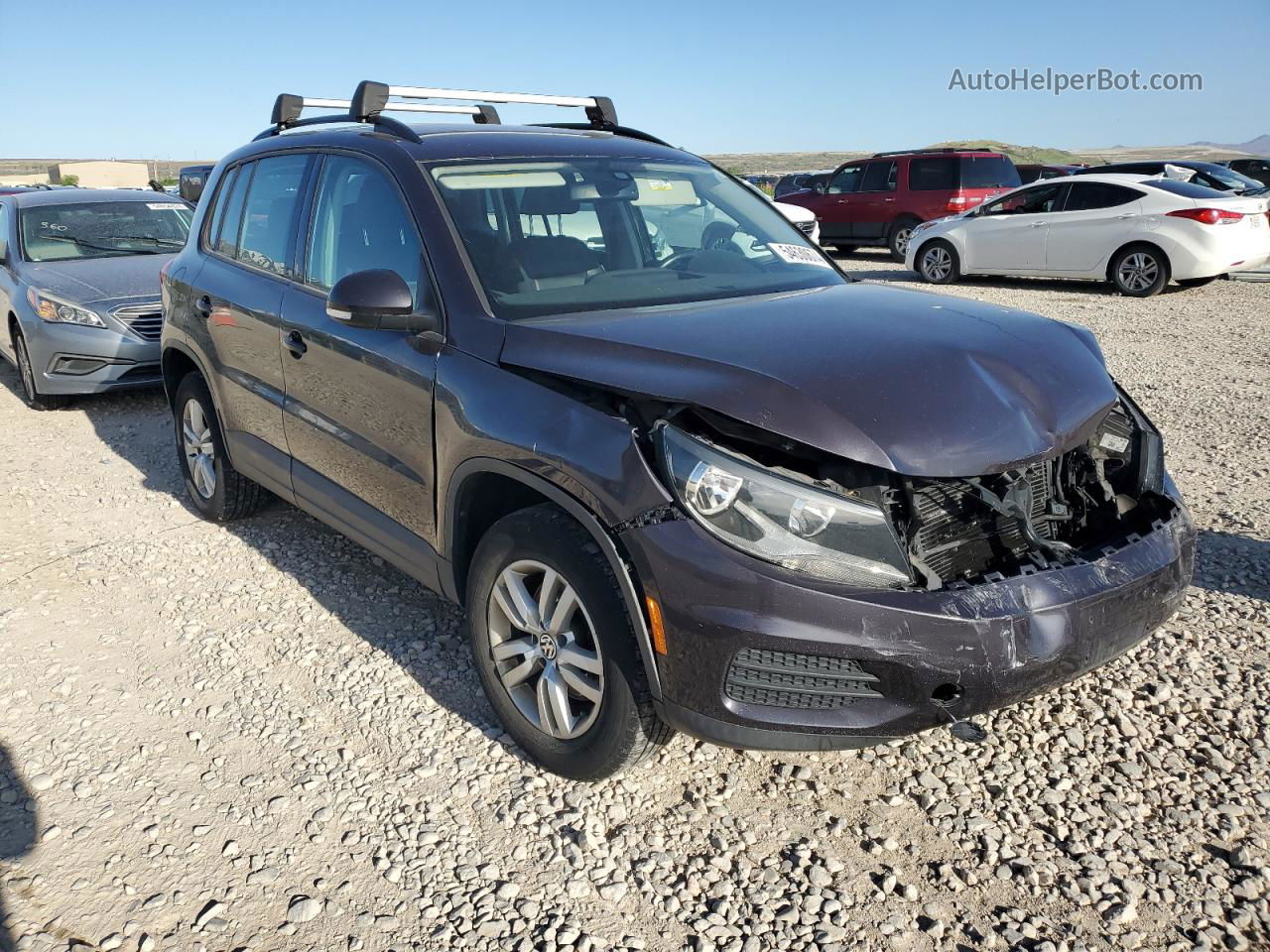 2016 Volkswagen Tiguan S Gray vin: WVGBV7AX9GW587879