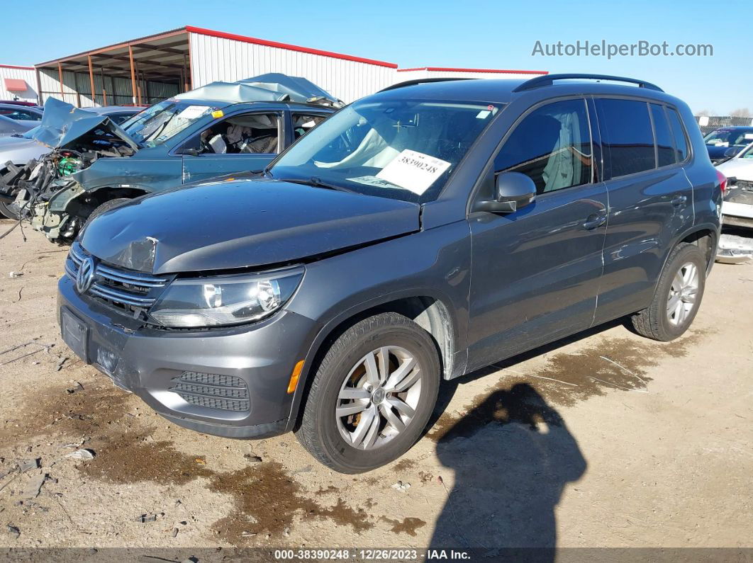 2017 Volkswagen Tiguan 2.0t/2.0t S Gray vin: WVGBV7AX9HK024386