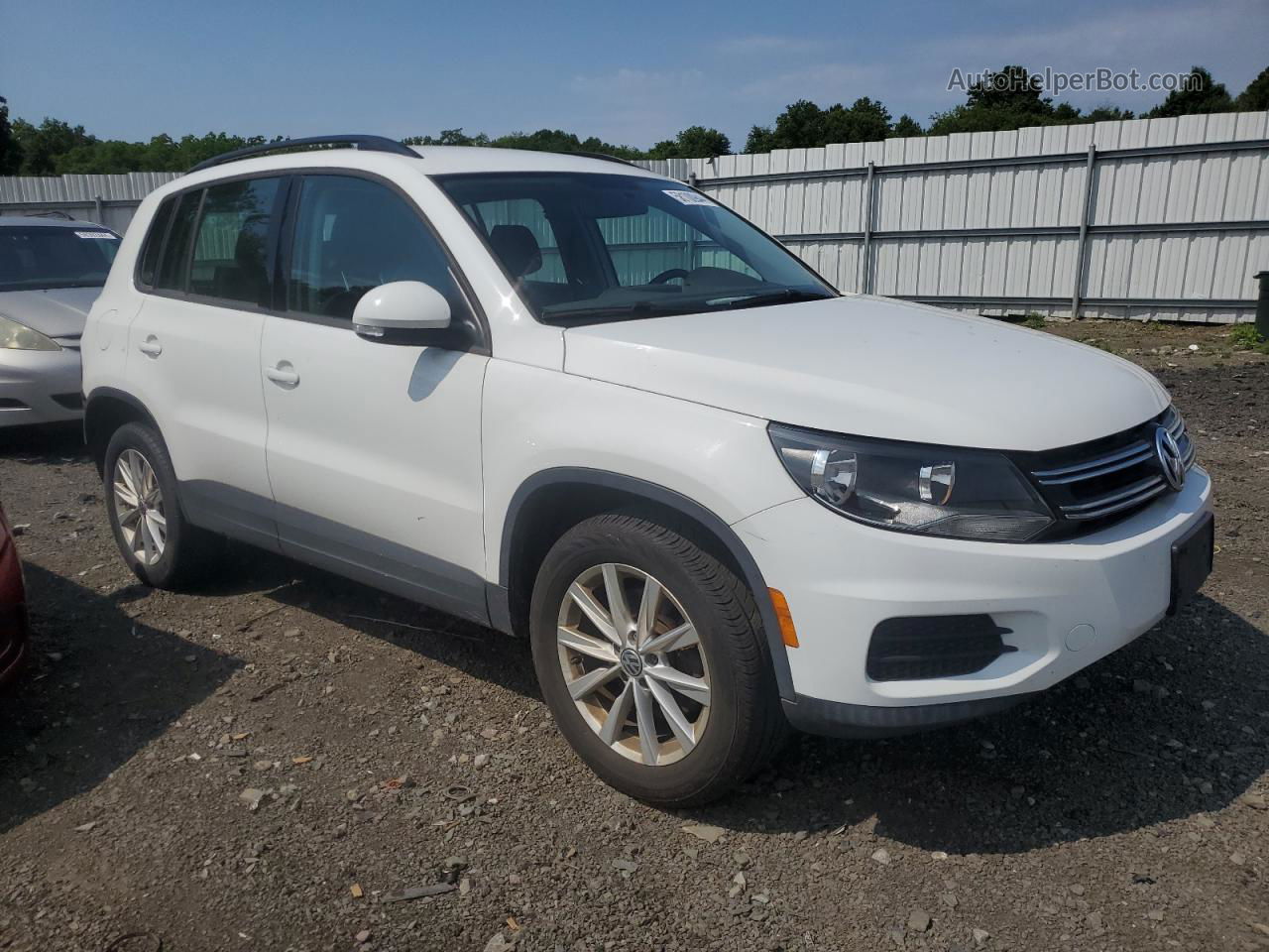 2017 Volkswagen Tiguan S White vin: WVGBV7AX9HK048008