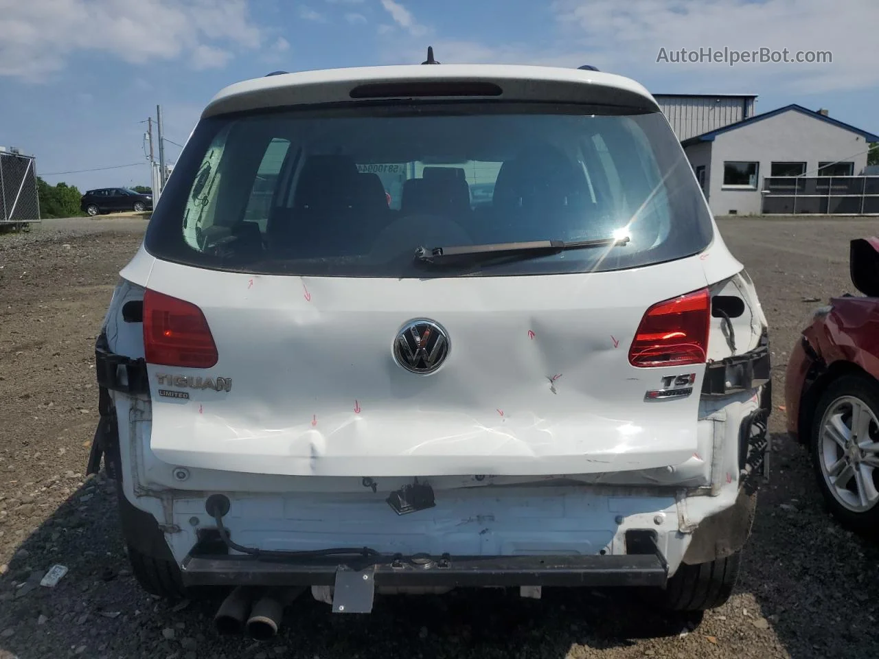 2017 Volkswagen Tiguan S White vin: WVGBV7AX9HK048008