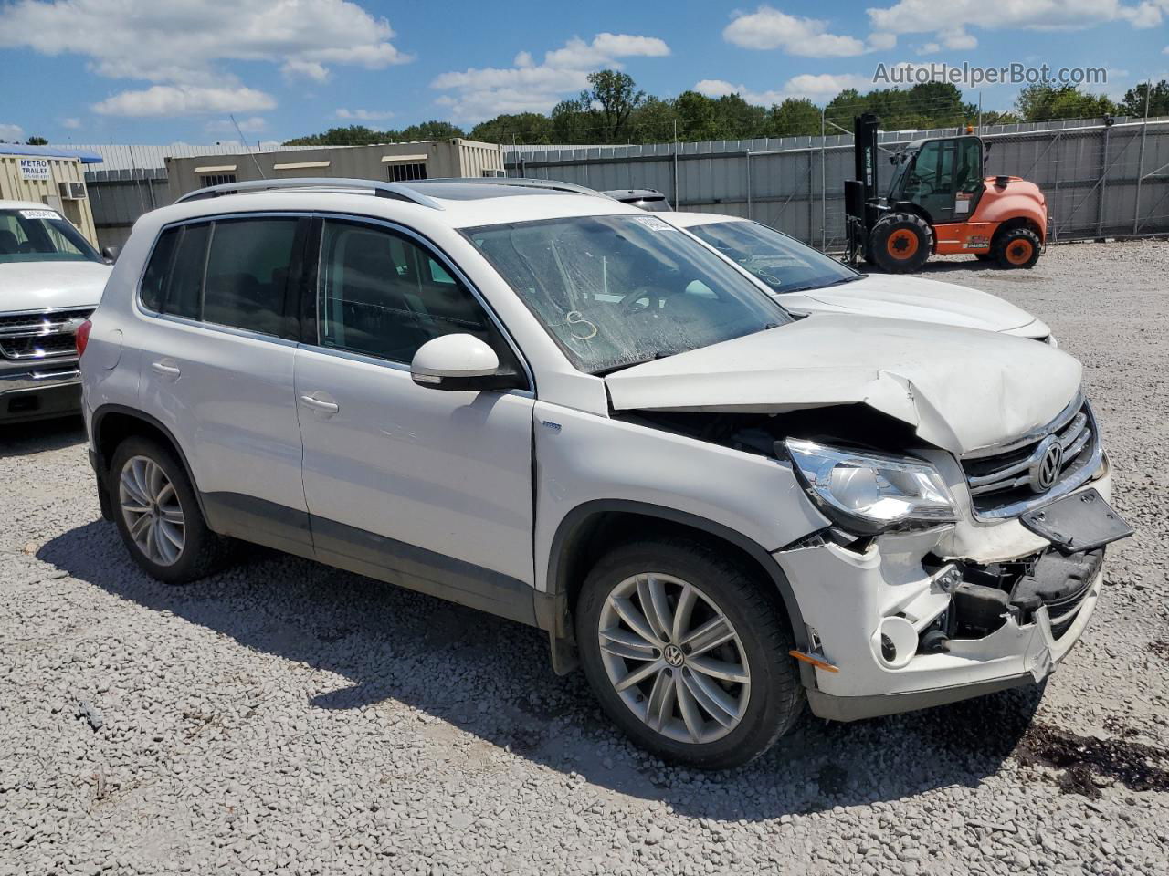 2010 Volkswagen Tiguan Se White vin: WVGBV7AXXAW001858