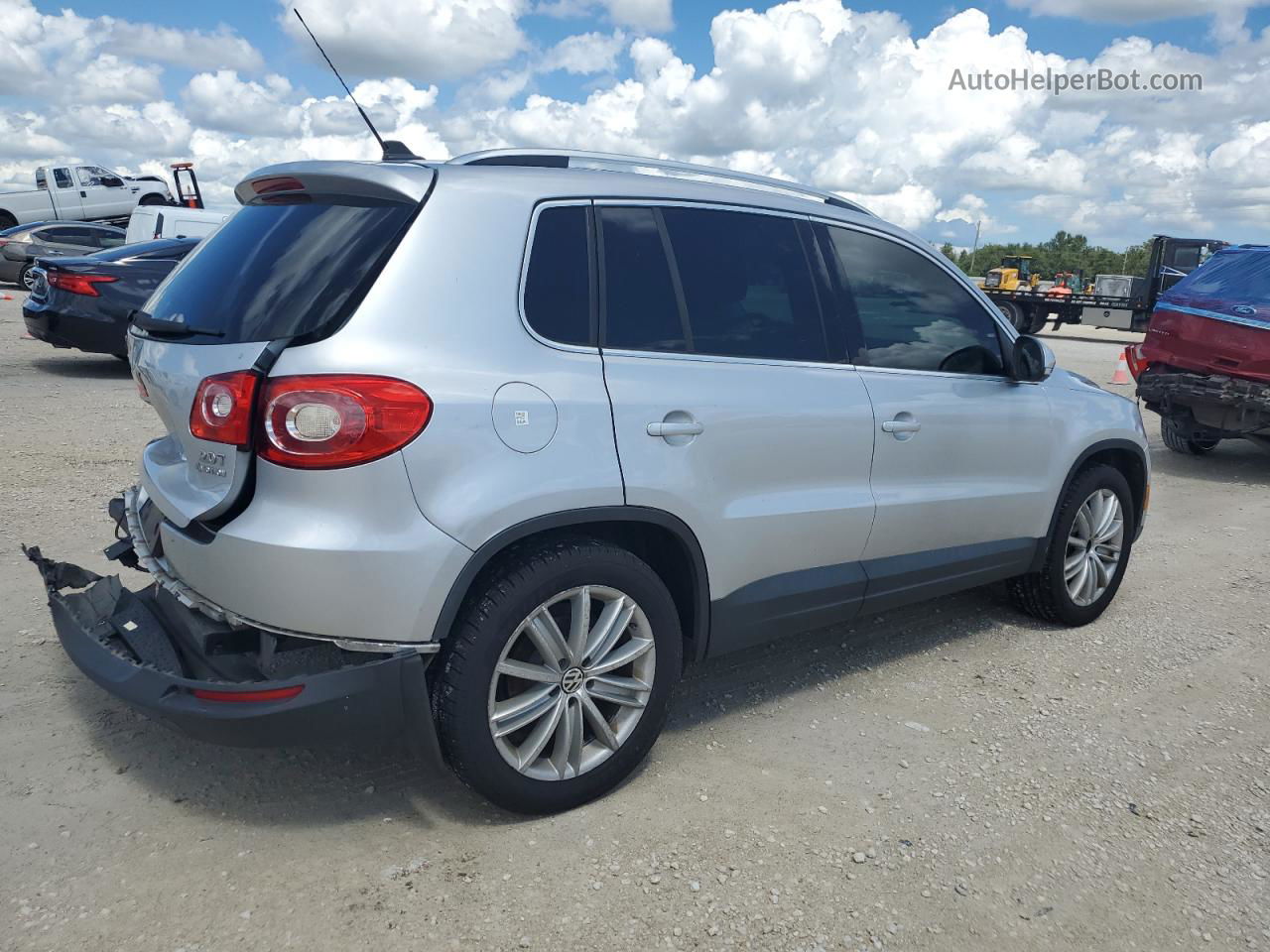 2010 Volkswagen Tiguan Se Silver vin: WVGBV7AXXAW507240