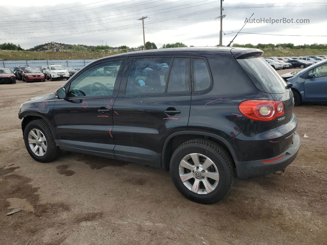 2010 Volkswagen Tiguan Se Black vin: WVGBV7AXXAW524412