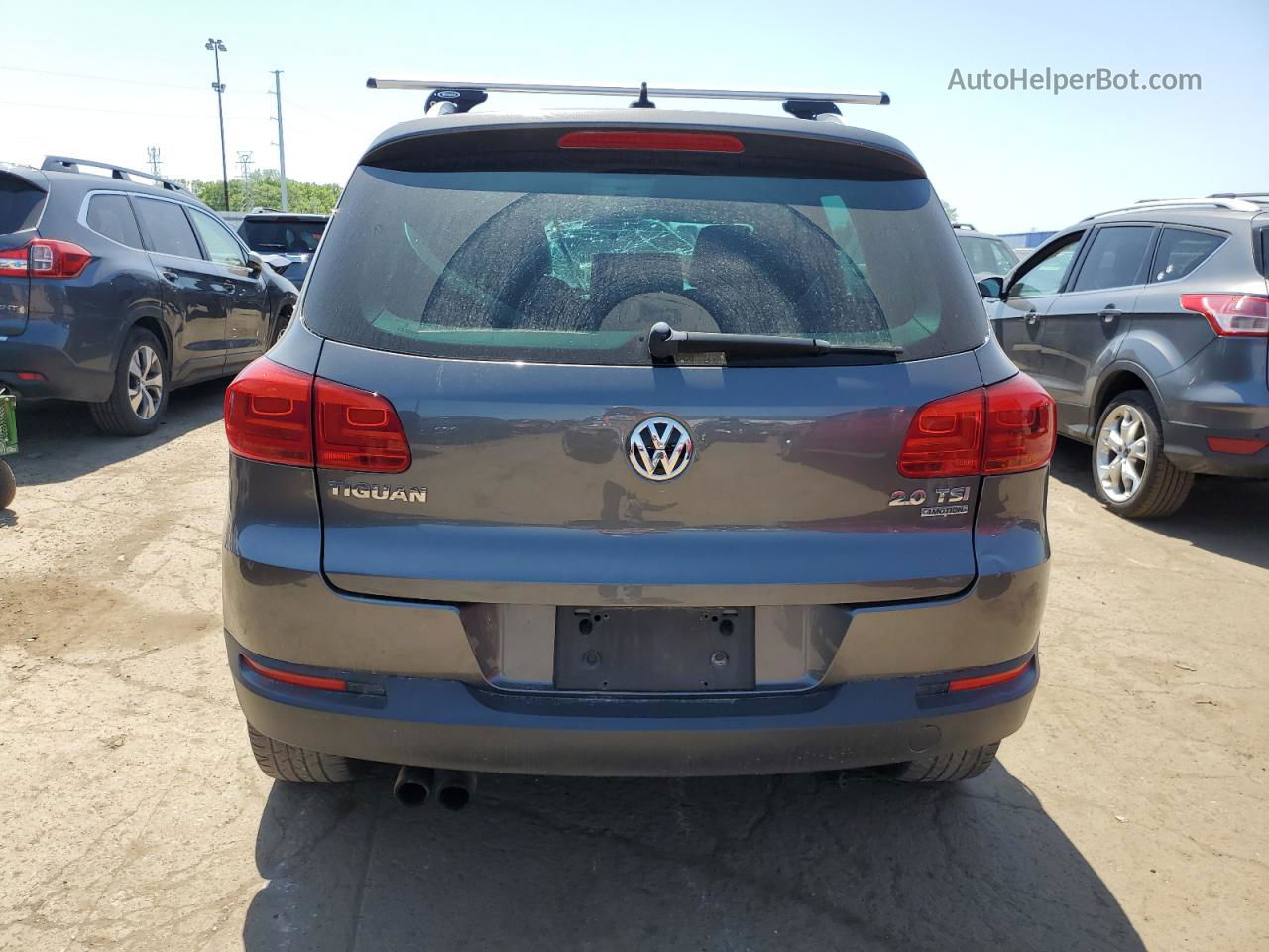 2013 Volkswagen Tiguan S Gray vin: WVGBV7AXXDW007406