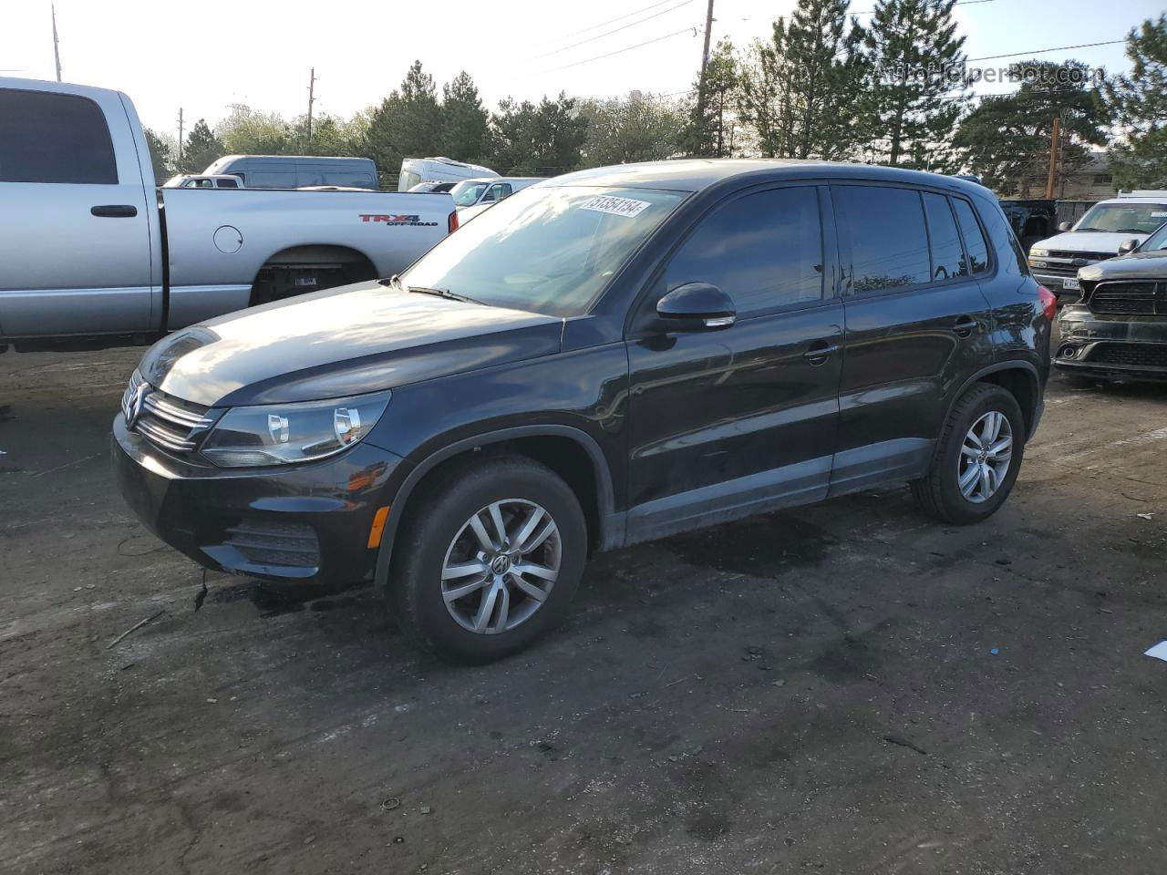 2013 Volkswagen Tiguan S Черный vin: WVGBV7AXXDW504083