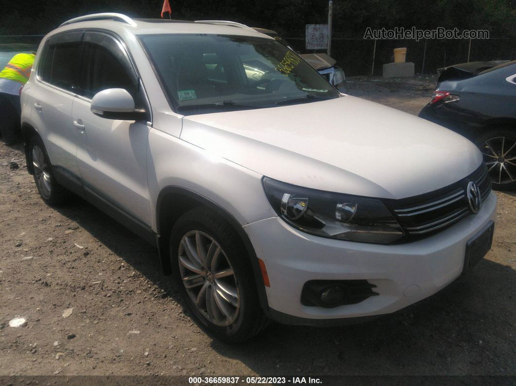 2013 Volkswagen Tiguan Se W/sunroof & Nav White vin: WVGBV7AXXDW537858