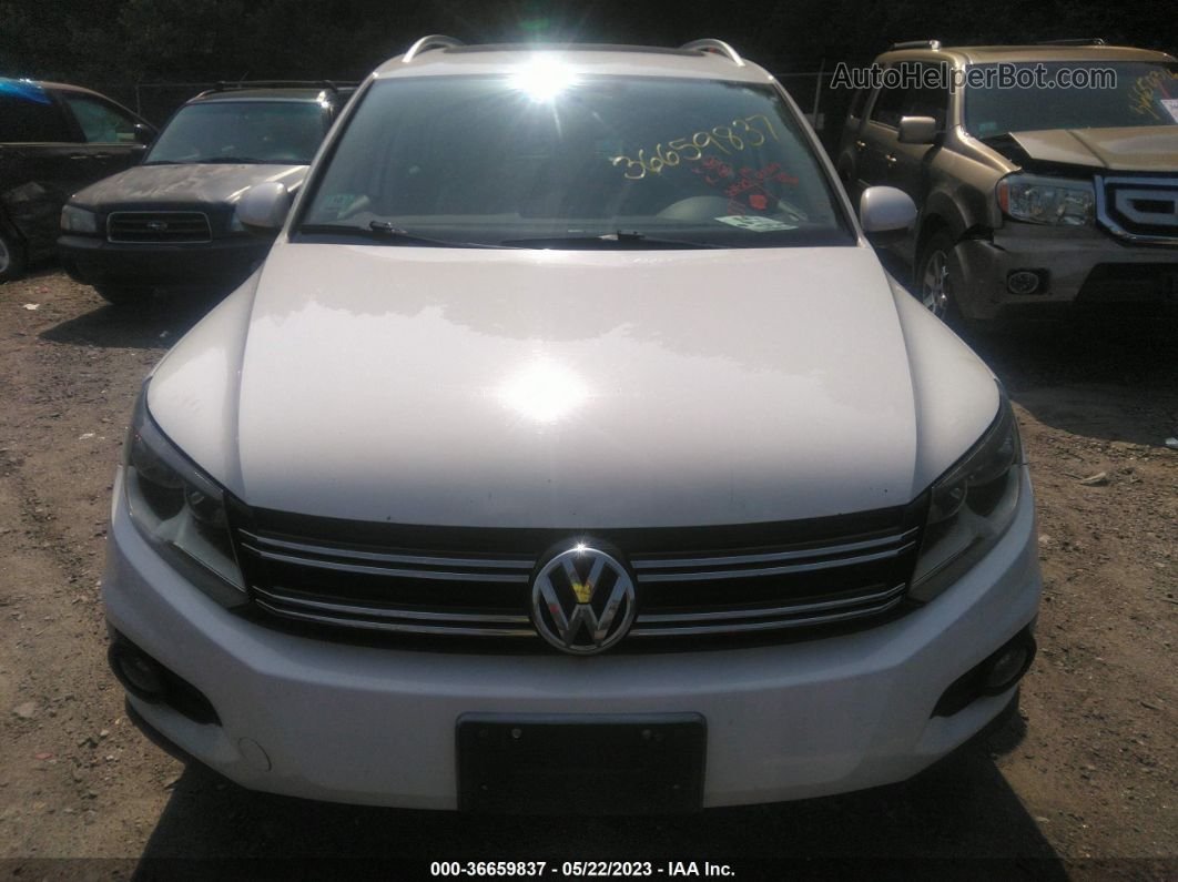 2013 Volkswagen Tiguan Se W/sunroof & Nav White vin: WVGBV7AXXDW537858