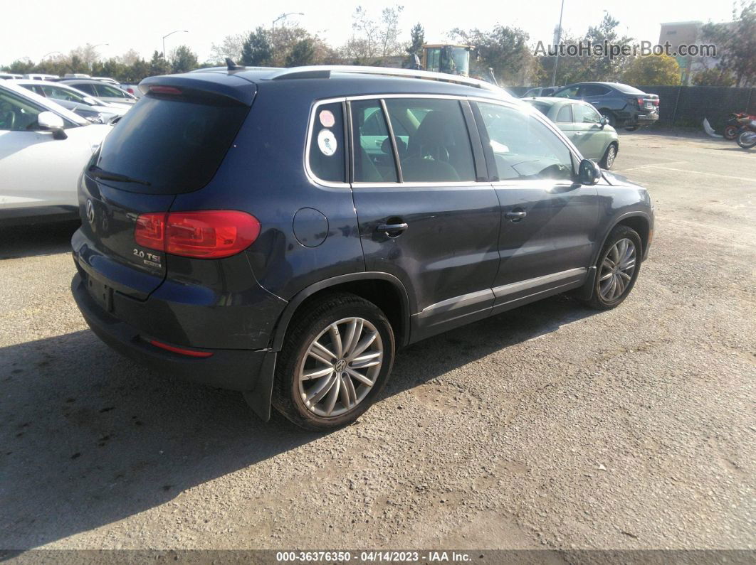 2013 Volkswagen Tiguan Se W/sunroof & Nav Blue vin: WVGBV7AXXDW538847