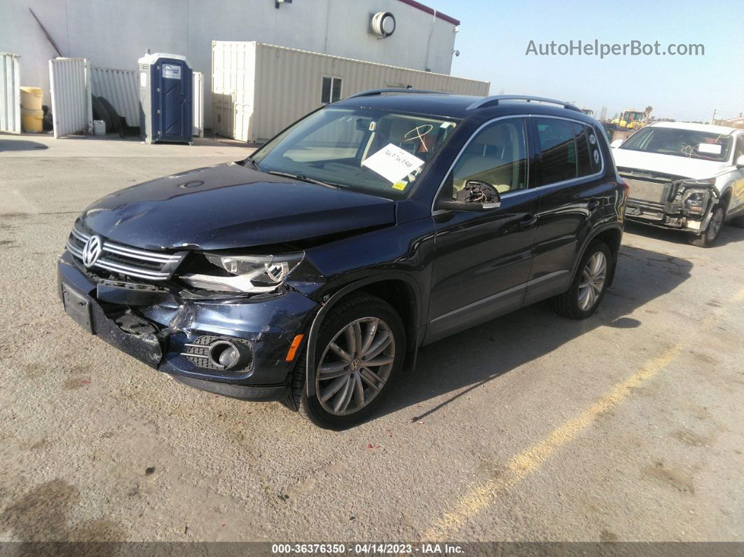 2013 Volkswagen Tiguan Se W/sunroof & Nav Blue vin: WVGBV7AXXDW538847