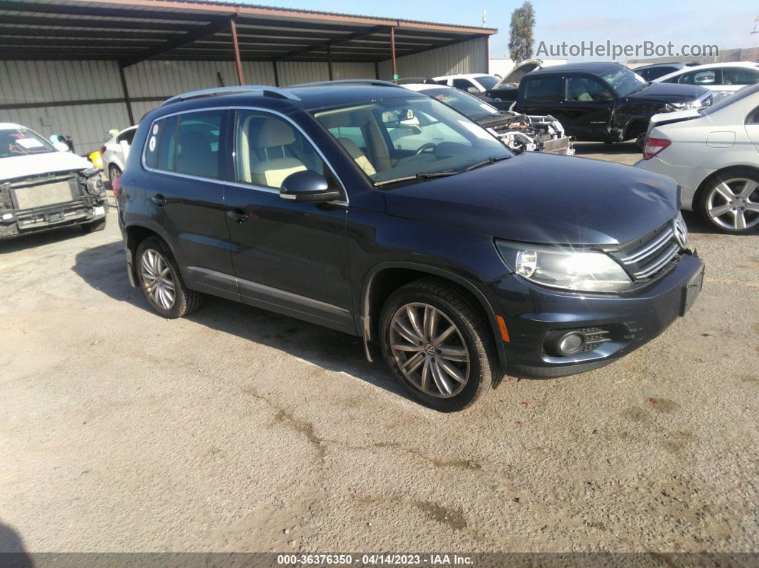 2013 Volkswagen Tiguan Se W/sunroof & Nav Blue vin: WVGBV7AXXDW538847