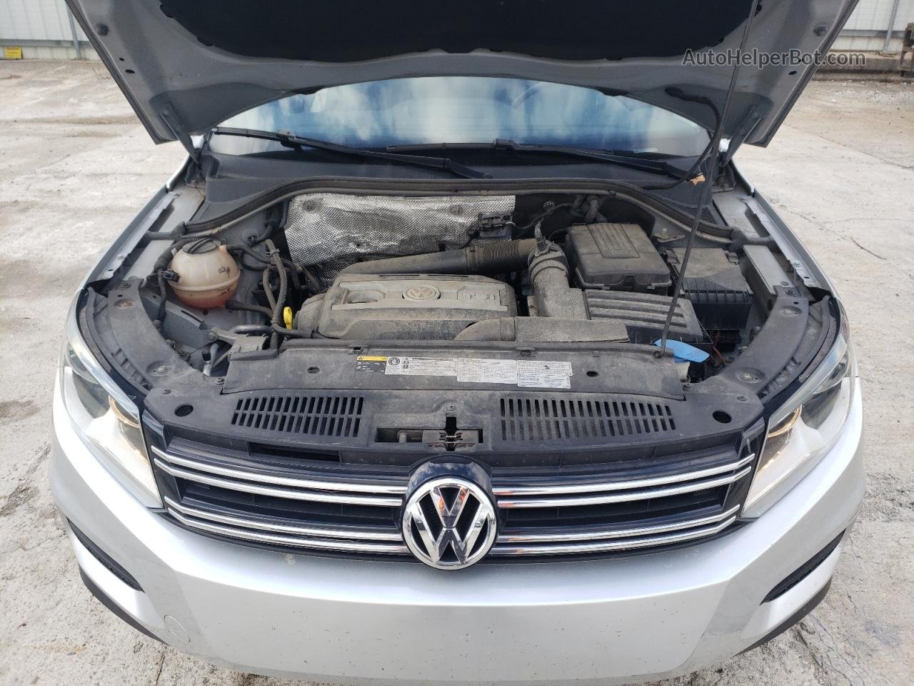 2016 Volkswagen Tiguan S Silver vin: WVGBV7AXXGW533037