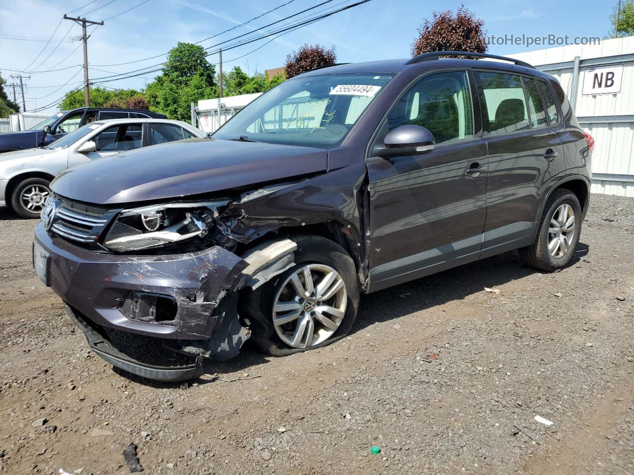 2016 Volkswagen Tiguan S Purple vin: WVGBV7AXXGW564854