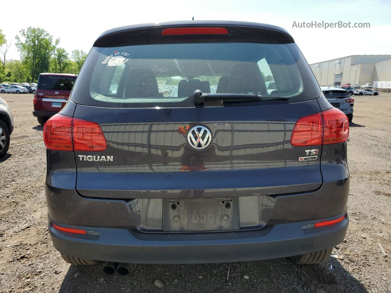 2016 Volkswagen Tiguan S Purple vin: WVGBV7AXXGW564854