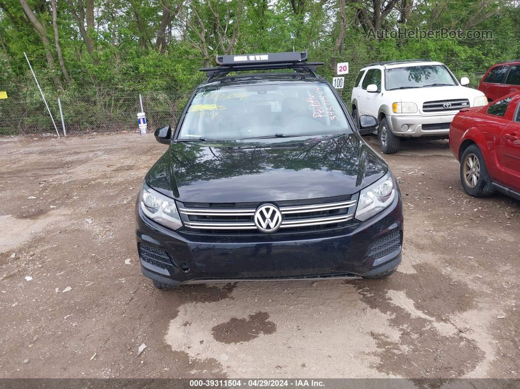 2016 Volkswagen Tiguan S Black vin: WVGBV7AXXGW617858