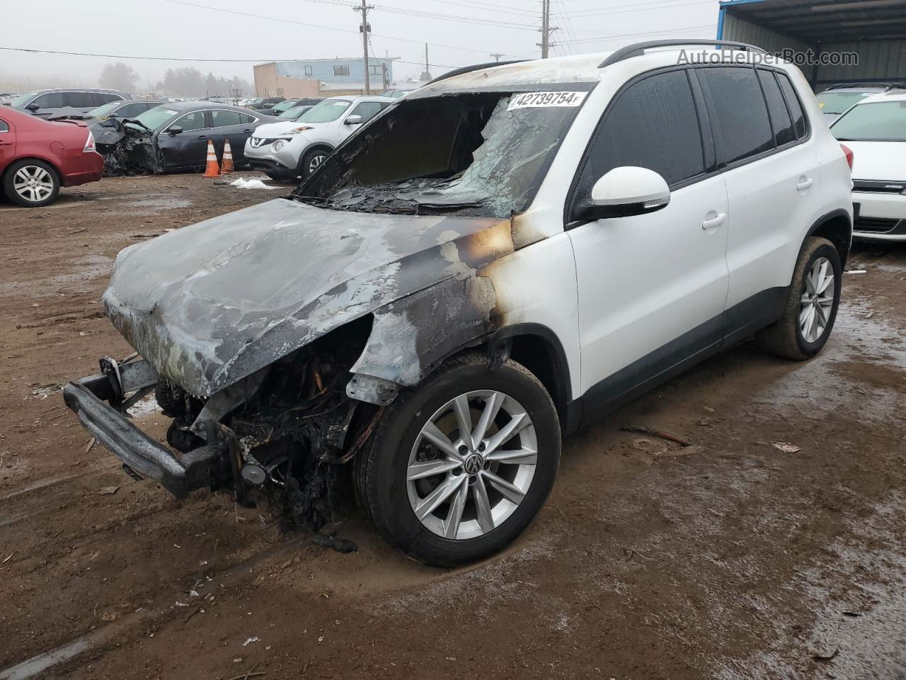 2017 Volkswagen Tiguan S Белый vin: WVGBV7AXXHK052178