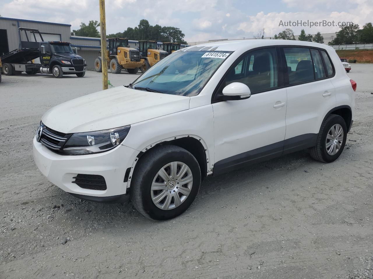 2013 Volkswagen Tiguan S White vin: WVGCV3AX8DW622498