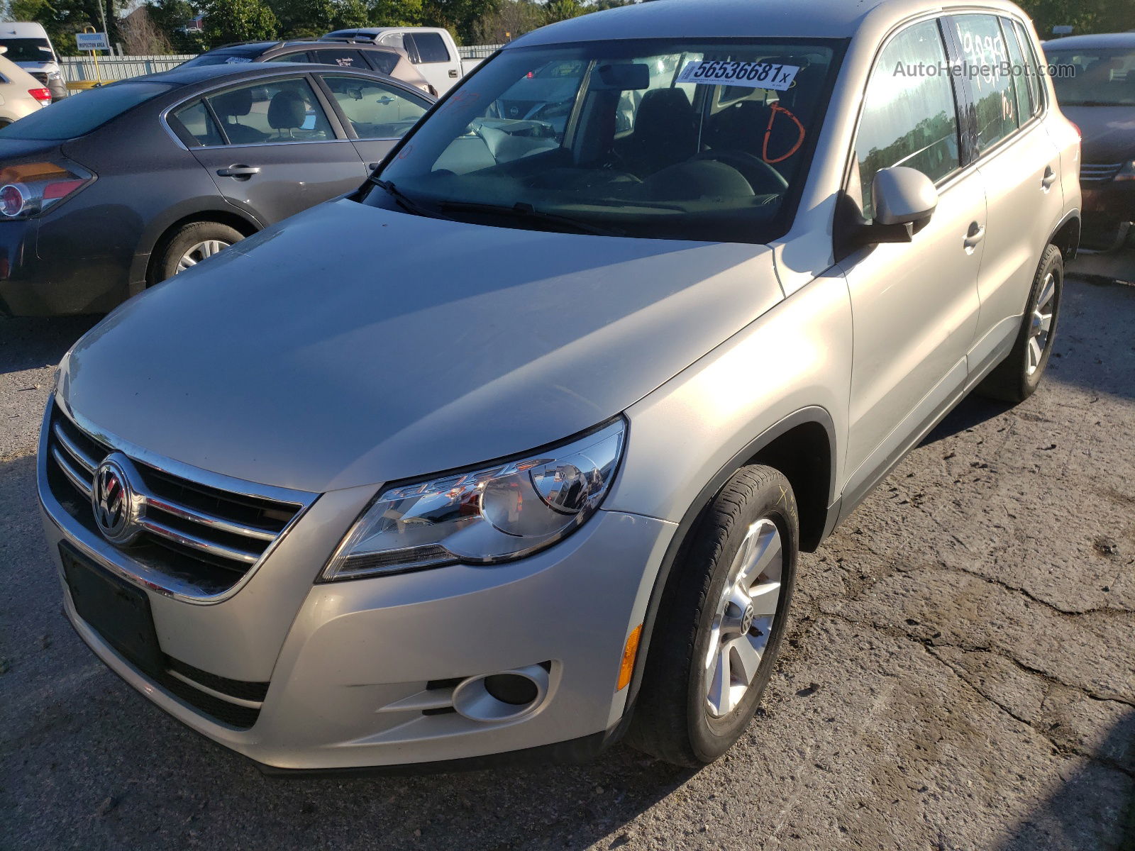 2010 Volkswagen Tiguan S Silver vin: WVGCV7AX2AW515093