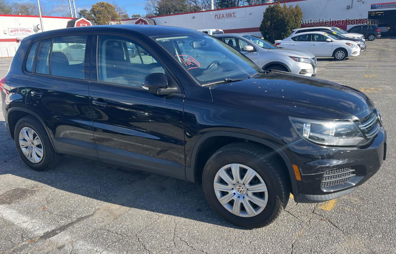 2013 Volkswagen Tiguan S Black vin: WVGCV7AX2DW532058